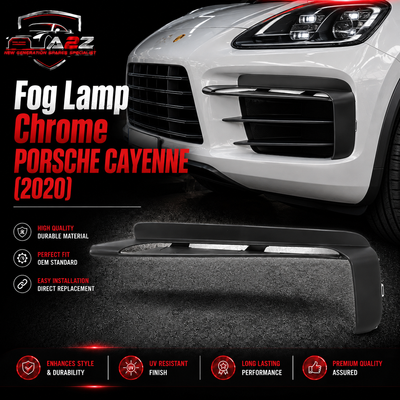 Fog Lamp Chrome Compatible With PORSCHE CAYENNE 2020 Fog Lamp Chrome Left 9Y08076850K1 & Right 9Y08076860K1 Fog No.155 (2017-20)
