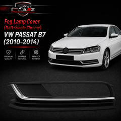 Fog Lamp Cover (Matt+Single Chrome) Left 3AA853665 & Right 3AA853666 Compatible With VW PASSAT B7 (2010-2014) No.131
