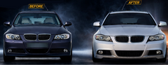 A To Z Compatible With Bmw 3 Series E90 (2005-2008) Front Bumper Upgrade Convert To M Sport Mt M Tech Body Kit Bumper With Fog Hole Mesh E90-002 Gc CC-9152 (Shipping Cost Not Included In Price)