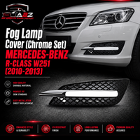 Fog Lamp Cover (Chrome Set) Compatible With MERCEDES-BENZ R-CLASS W251 (2010-2013) Fog Lamp Cover Left 2518853823 & Right 2518853023 Tag No.344