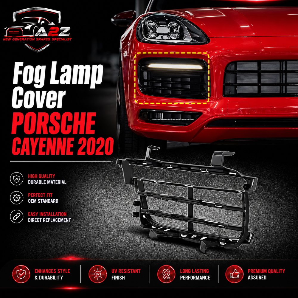 Fog Lamp Cover Compatible With PORSCHE CAYENNE 2020 Fog Lamp Cover Left 9Y08076810K1 & Right 9Y08076820K1