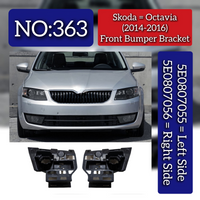 Front Bumper Bracket Set Left 5E0807055 & Right 5E0807056 Compatible With Skoda Octavia (2014-2016) Tag No.363