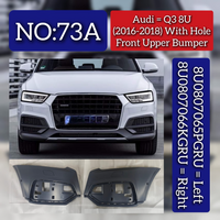 Front Upper Bumper Set (With Hole) Right 8U0807066KGRU & Left 8U0807065PGRU Compatible With Audi Q3 (2016-18) Tag No.73A