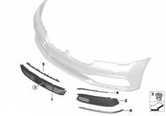 Front Bumper Lower Grill 51117486832 Compatible with BMW 7 Series G12 Tag No.71
