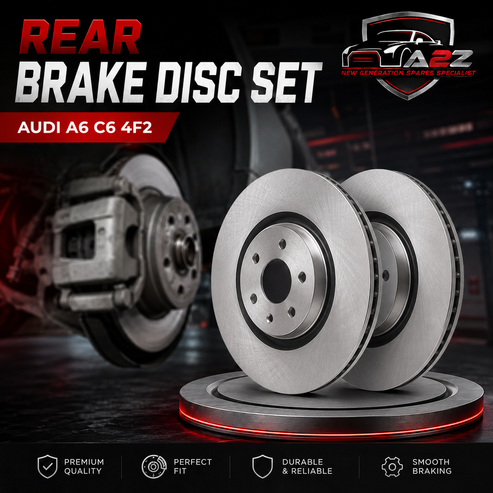 Rear Brake Disc Set 4F0615601D 4F0615601F L4FD615601A Compatible With AUDI A6 C6 4F2