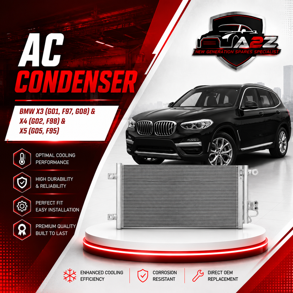 AC Condenser 64539389411 64539473848 Compatible with BMW X3 (G01, F97, G08) & X4 (G02, F98) & X5 (G05, F95)