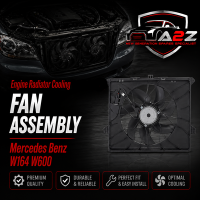 Engine Radiator Cooling Fan Assembly 1645000493 Compatible With Mercedes Benz W164 W600