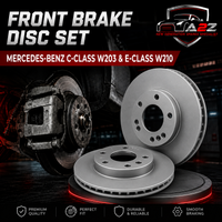 Front Brake Disc Set 2034210312 Compatible With MERCEDES-BENZ C-CLASS W203 & E-CLASS W210