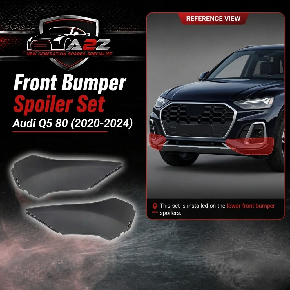 Front Bumper Spoiler Left 80D807061F & Right 80D807062F Compatible With Audi Q5 80 (2020-2024) Tag No.187