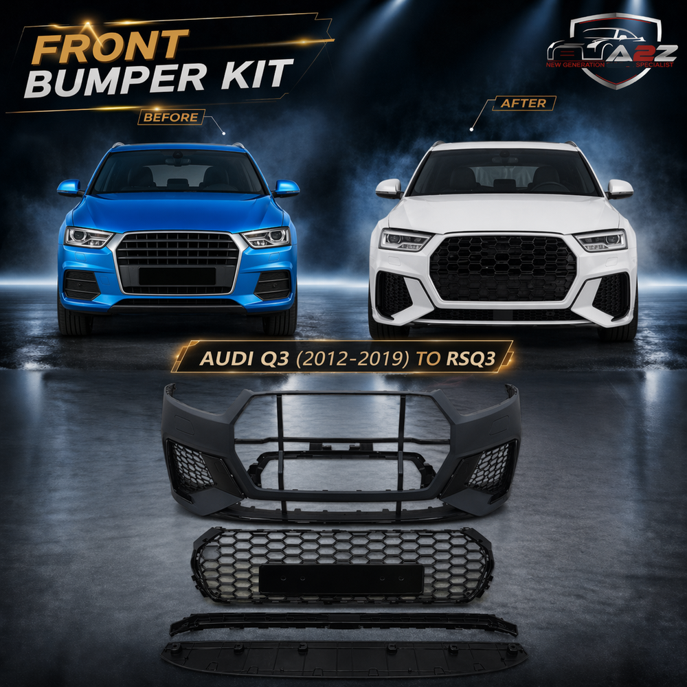 Front Bumper Bumper Kit FBK16 Compatible With Audi Q3 (2012-19) Upgrade Into RSQ3