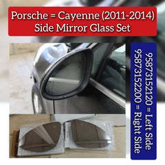 Side Mirror Glass Left 95873152120 & Right 95873152220 Compatible With PORSCHE & For CAYENNE (2011-2014)