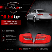 Tail Light Rear Lamp Compatible With AUDI A4 B8 (8K2) | A4 / S4 (2012-2018) Tail Light Rear Lamp Left 8K5945095A 8K5945095AC & Right 8K5945096A 8K5945096AC