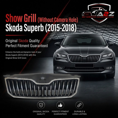 Show Grill (Without Camera Hole) 3T0853668B 3T0853607B Compatible With Skoda Superb (2015-2018) Tag No.62
