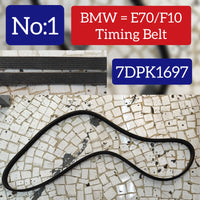 Timing Belt 7DPK1697 11288477788 11287808107 7808107 Compatible With BMW 5 Series (F10) (E70) Tag-BEL-01
