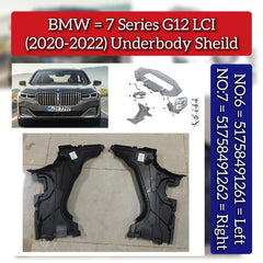 Underbody Sheild Left 51758491261 & Right 51758491262 Compatible With BMW 7 SERIES G12 LCI (2020-2022) Tag No.6-7