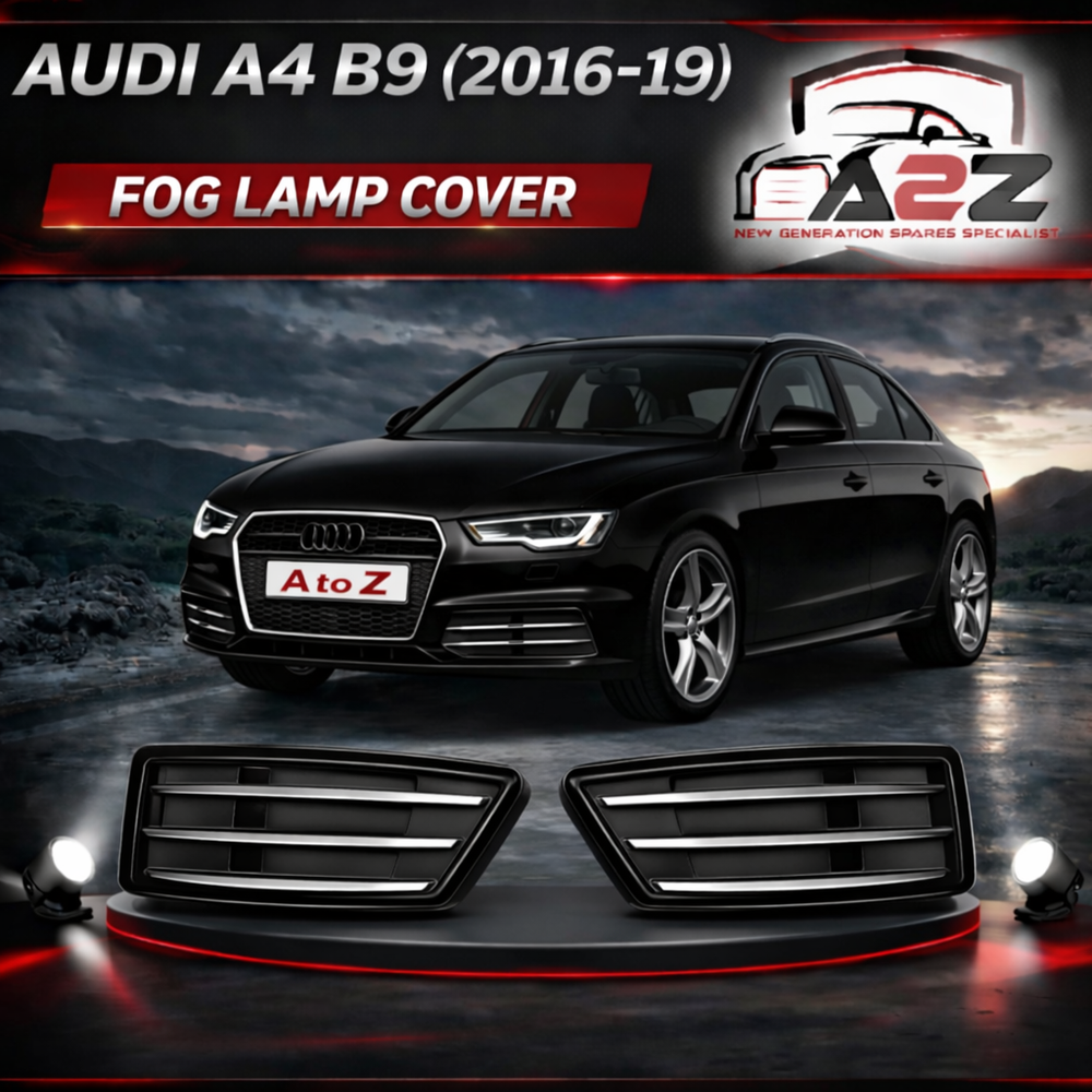 Fog Lamp Cover Compatible With AUDI A4 B9 2016-2019 Fog Lamp Cover Left 8WD807681B & Right 8WD807682B Tag-FC-17
