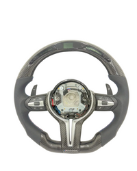 Carbon Fiber Steering Wheel (With LED Meter) Compatible With BMW F10