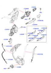 Door Latch Cable LR025409 Compatible With RANGE ROVER EVOQUE (L538) RANGE ROVER EVOQUE Convertible (L538) RANGE ROVER EVOQUE VAN (L538)