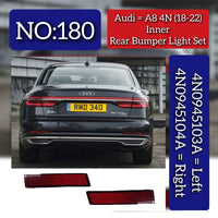 Rear Bumper Light (Set) Left 4N0945103A & Right 4N0945104A Compatible With Audi A8 4N (18-22) Tag No.180