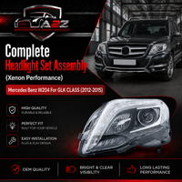 Headlamp Xenon Left 2048202339 & Right 2048200839 Compatible With Mercedes Benz W204 For GLK CLASS (2012-2015)
