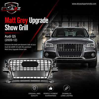 SQ5 Matt Grey Upgrade Show Grill Compatible With Audi Q5 (2009-12) Original Grey No.142