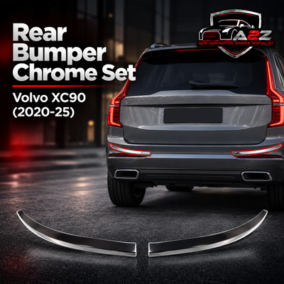 Rear Bumper Chrome Set Left 31663542 & Right 31663543 Compatible With Volvo XC90 (2020-25)
