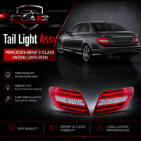 Tail Light Rear Lamp Compatible With MERCEDES-BENZ C-CLASS (W204) (2011-2014) Tail Light Rear Lamp Left 2049060203 A2049060203 2048205464 A2048205464 & Right 2049060503 A2049060503 2048202764 A2048202764Tag-TLM-101