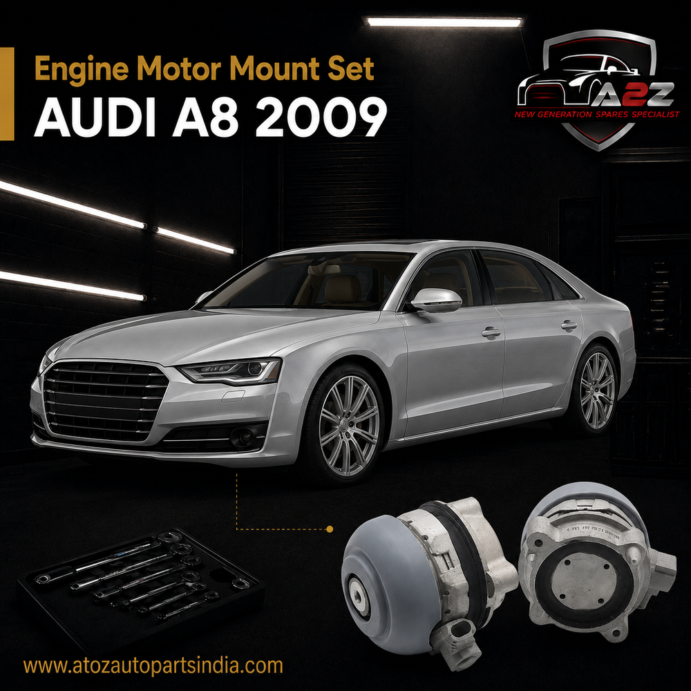 Engine Motor Mount Set Compatible With AUDI A8 2009 Engine Motor Mount Bracket Left 4E0199381FH & Right 4E0199381FJ