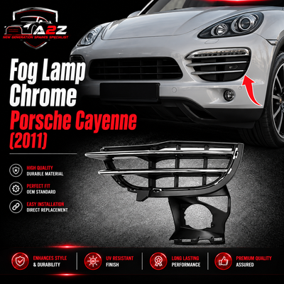 Fog Lamp Chrome Compatible With Porsche Cayenne (2011) Fog Lamp Chrome Left 95850568120 & Right 95850568220 Fog No.154