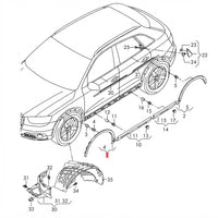 Front Left Wheel Arch (EYEBROW) 8U0853717 Compatible With AUDI Q3 (8UB, 8UG) (2012-2015) Tag-EY-02