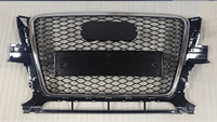 RSQ5 Black And Chrome Honeycomb Show Grill 8R0853651A Compatible With Audi = Q5 (2009-12) Tag No.145