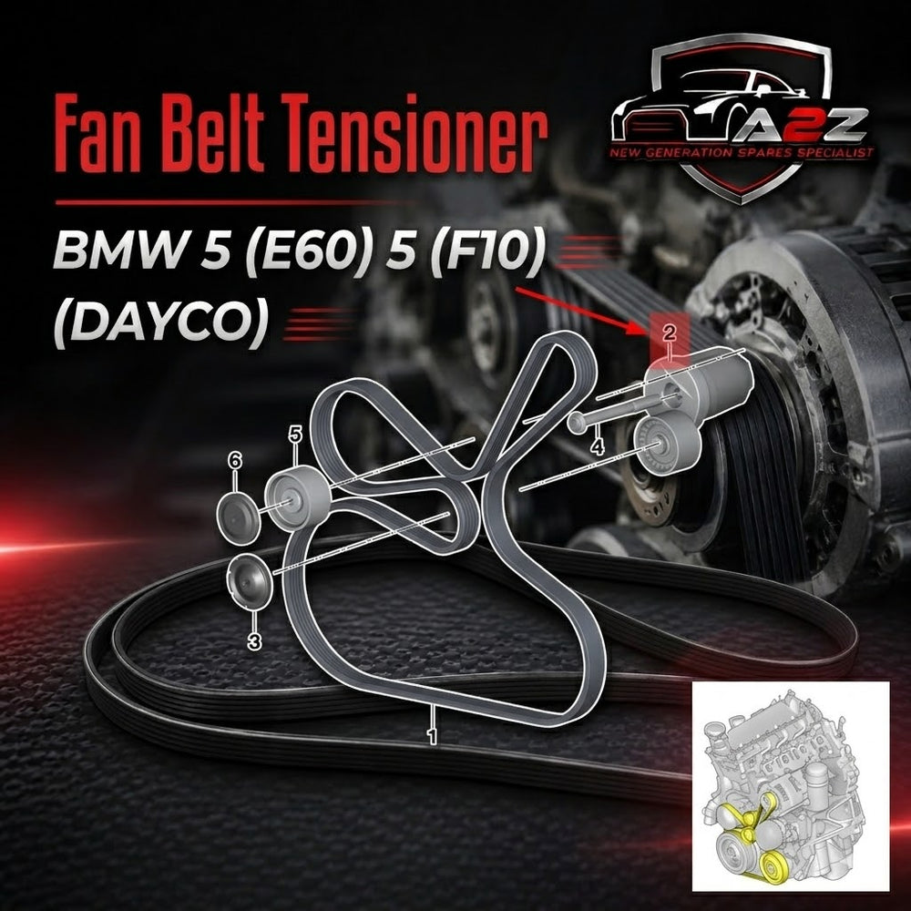 Fan Belt Tensioner APV2846 11287800334 7800334 Compatible With BMW 5 (E60) 5 (F10) (DAYCO) Tag no :