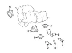 Rear Gearbox Transmission Mount 2512401818 Compatible With MERCEDES-BENZ M-CLASS W164