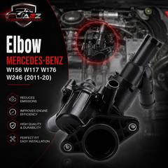 Elbow (Thermostat) 2702000615 2702000415 2702000315 Compatible With MERCEDES-BENZ A-CLASS W176 & B-CLASS W246, GLA-CLASS X156 Tag-E-24