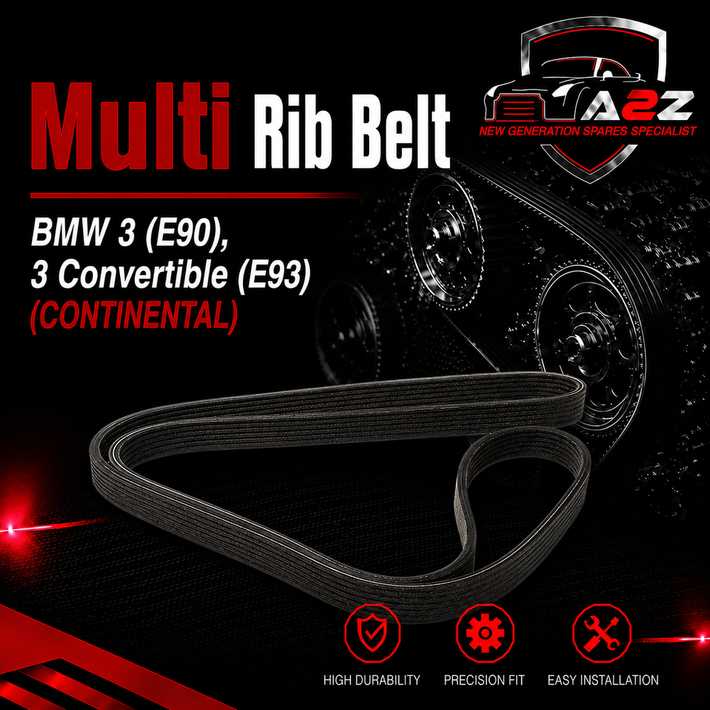Multi Rib Belt 6DPK1697 11287800341 11288506993 11288512068 7800341 8506993 Compatible With BMW 3 (E90), 3 Convertible (E93) (CONTINENTAL)