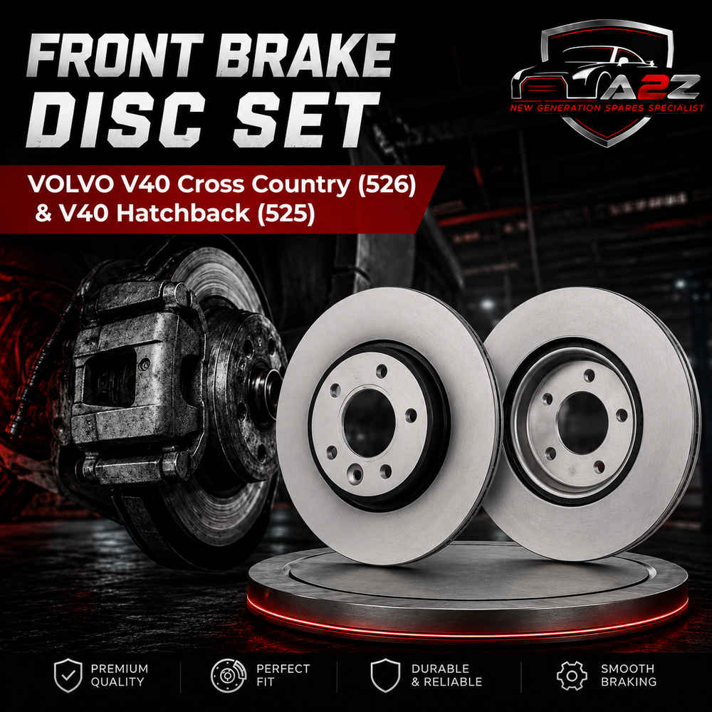 Front Brake Disc Set 31400817 31381375 Compatible With VOLVO V40 Cross Country (526) & V40 Hatchback (525)