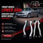 Front wheel lower arm (Set Of 4) 2043304311 2043304411 2043306711 2043306811 2043303111 2043303211 Compatible with MERCEDES-BENZ W203 C-CLASS (W204)