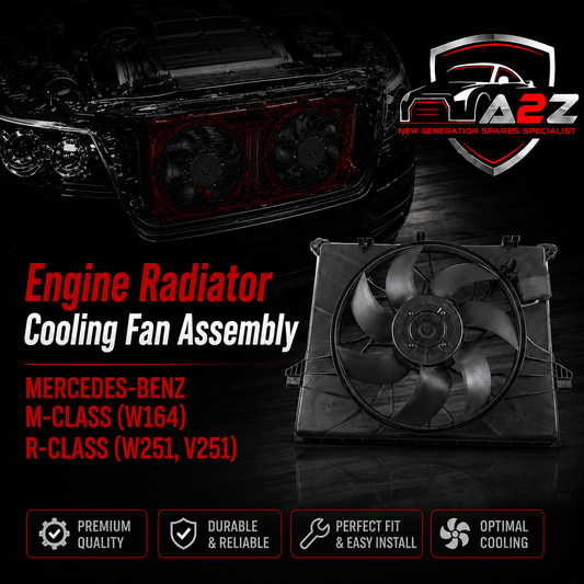 Engine Radiator Cooling Fan Assembly 1645000193 Compatible With MERCEDES-BENZ M-CLASS (W164) R-CLASS (W251, V251)