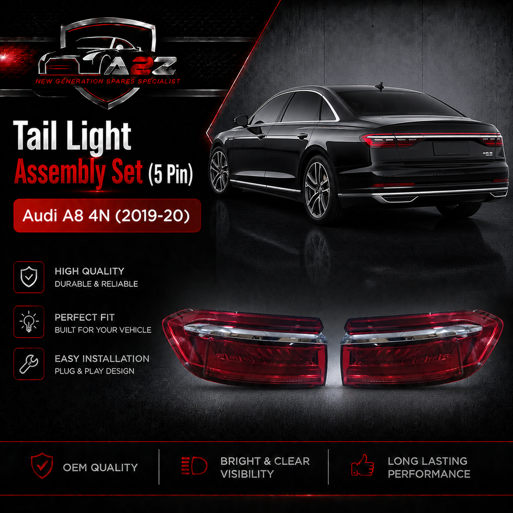 Tail Light Assembly Set (5 Pin) Left 4N0945091B & Right 4N0945092B Compatible With Audi A8 4N (2019-20) Tag No.173