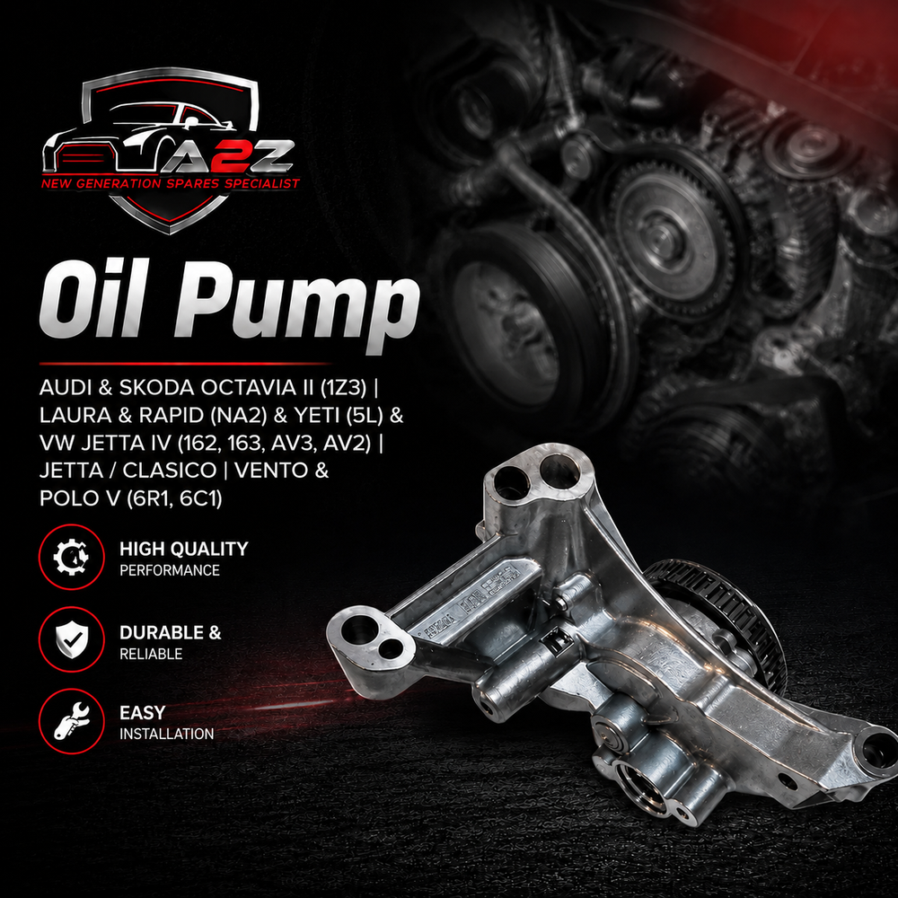 Oil Pump 03L115105B 03L115251B 03L115251B+ Compatible With AUDI & SKODA OCTAVIA II (1Z3) | LAURA & RAPID (NA2) & YETI (5L) & VW JETTA IV (162, 163, AV3, AV2) | JETTA / CLASICO | VENTO & POLO V (6R1, 6C1)