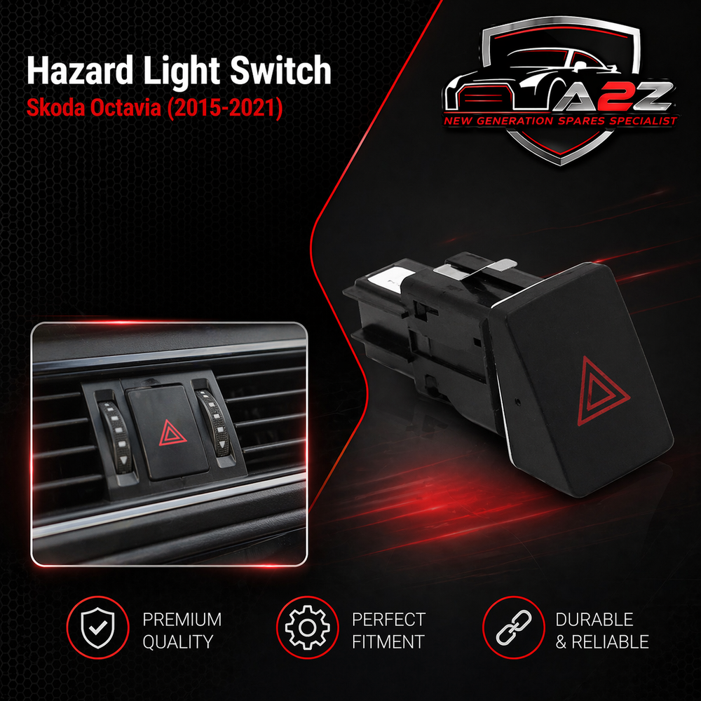 Hazard Light Switch 5ED9535507WDI 5ED953507WDI5 Compatible with Skoda Octavia (2015-2021).