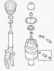 Front Left Air Suspension Shock Absorber Strut 95835803910 95834304750 95835803900 95835803901 95835803903 Compatible With PORSCHE CAYENNE (92A) & VW TOUAREG (7P5, 7P6)