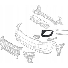 Fog Lamp Bracket Left 95850533345 & Right 95850533346 Compatible With PORSC+HE CAYENNE 2015-2017