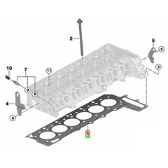 Engine Cylinder Head Gasket 477.332 11127809757 Compatible With BMW 3-SERIES Convertible (E93) 5-SERIES (F10) 5-SERIES Gran Turismo (F07) 7-SERIES (F01, F02, F03, F04) X5 (E70) X6 (E71, E72) Tag No.42