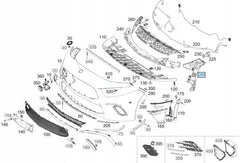 Front Bumper Bracket Left 1778851700 & Right 1778851800 Compatible With Mercedes-Benz A-CLASS W177 (2018-2023) Tag No.746