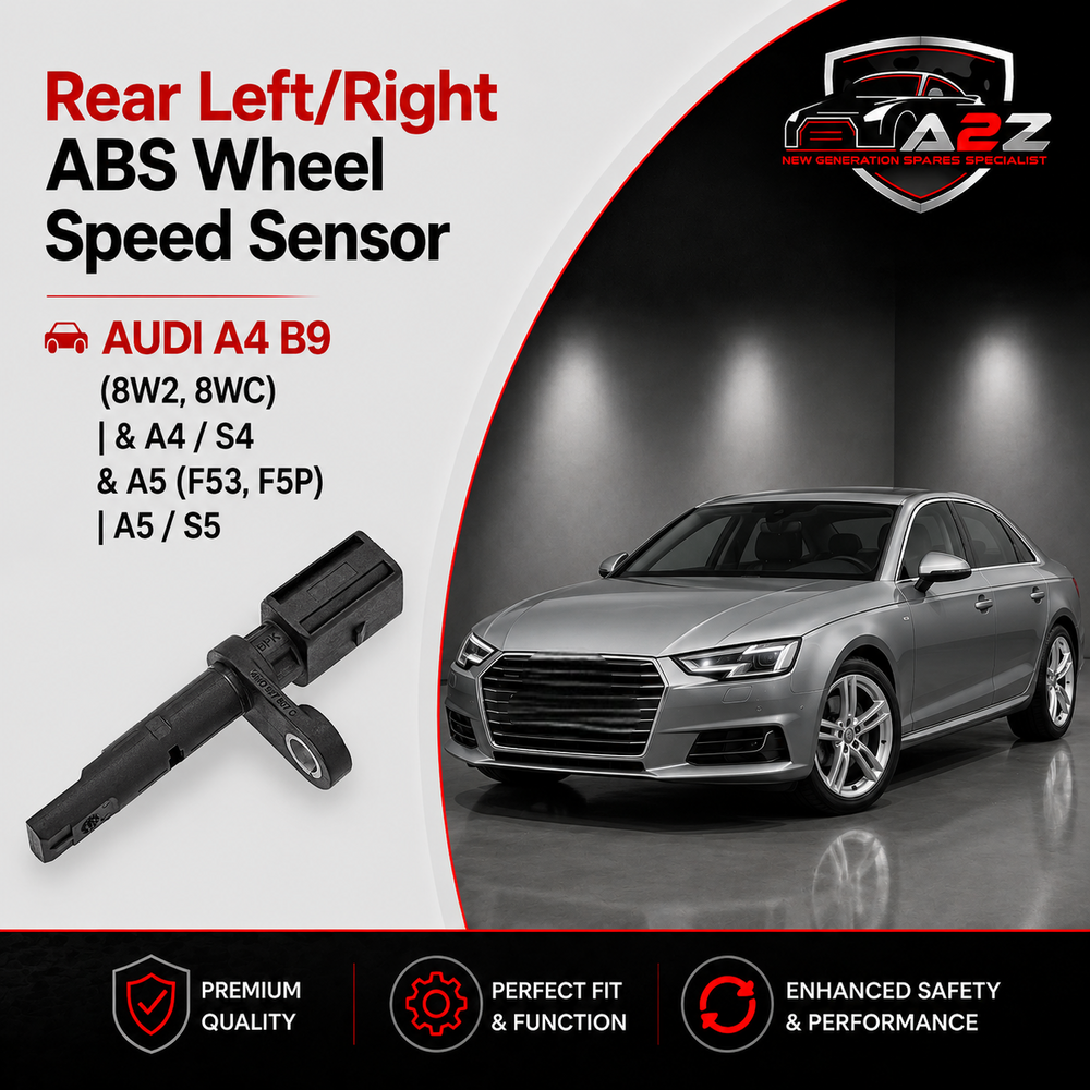 Rear Left/Right ABS Wheel Speed Sensor 4M0927807C 4M0927807B Compatible With AUDI A4 B9 (8W2, 8WC) | & A4 / S4 & A5 (F53, F5P) | A5 / S5