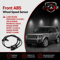 Front ABS Wheel Speed Sensor SSB500102 4H229E731CA Compatible With LAND ROVER DISCOVERY IV (L319) | LR4 & RANGE ROVER III (L322) & RANGE ROVER SPORT I (L320) & RANGE ROVER SPORT II (L494)