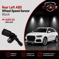 Rear Left ABS Wheel Speed Sensor Black 1KD927807 WHT00385 Compatible With AUDI Q3 8UB, 8UG