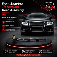 Front Steering Tie Rod End Head Assembly (Rack End 4E0419801E 4F0422821 & Tie Rod End Left & Right 4F0419811E) Compatible With AUDI A6 C6 (4F2) | A6 / S6 & SKODA SUPERB I (3U4)