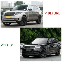 A To Z Compatible With Land Range Rover Rr Vogue L460 2023-2025 Upgrade Facelift Conver To 2023 Sva Bodykit Front Bumper Mesh Side Vent Splitter Skirts Grill Black CC-9829 (Shipping Cost Not Included In Price)